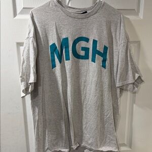 Gray T-Shirt with Blue MGH ( Mass General Hospital )